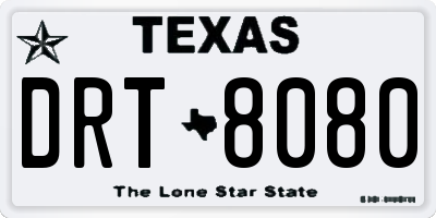 TX license plate DRT8080