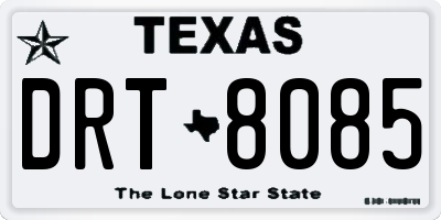 TX license plate DRT8085