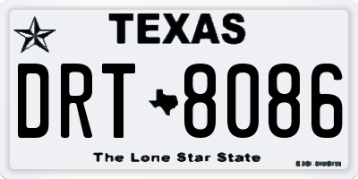 TX license plate DRT8086