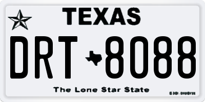 TX license plate DRT8088