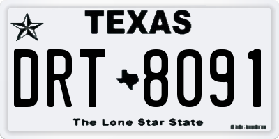 TX license plate DRT8091