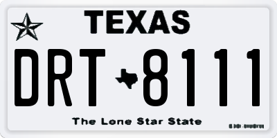 TX license plate DRT8111