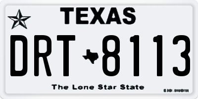 TX license plate DRT8113