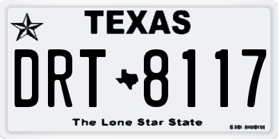 TX license plate DRT8117