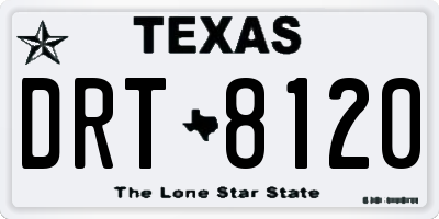 TX license plate DRT8120