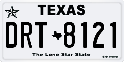 TX license plate DRT8121