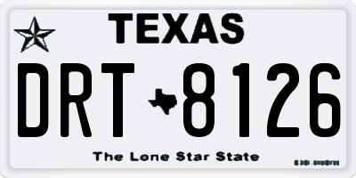 TX license plate DRT8126