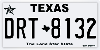 TX license plate DRT8132