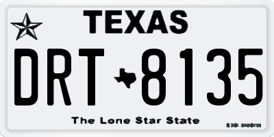 TX license plate DRT8135