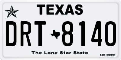 TX license plate DRT8140