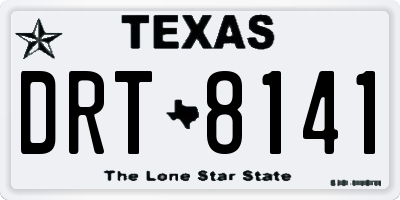 TX license plate DRT8141