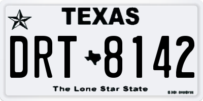 TX license plate DRT8142