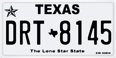 TX license plate DRT8145