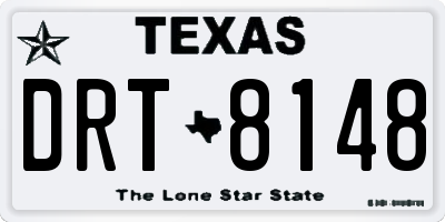 TX license plate DRT8148