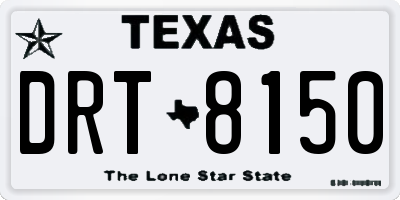 TX license plate DRT8150