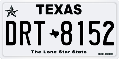 TX license plate DRT8152
