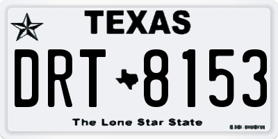 TX license plate DRT8153