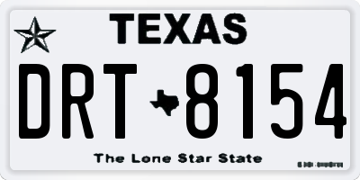 TX license plate DRT8154