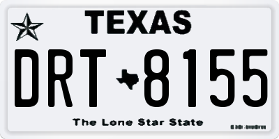 TX license plate DRT8155