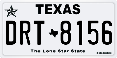 TX license plate DRT8156