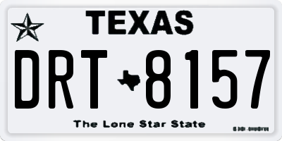 TX license plate DRT8157