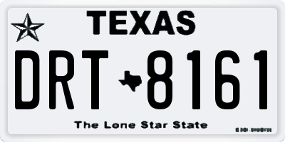 TX license plate DRT8161