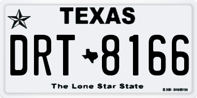 TX license plate DRT8166