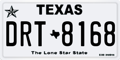 TX license plate DRT8168