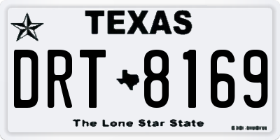 TX license plate DRT8169