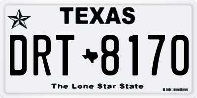 TX license plate DRT8170