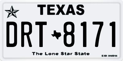 TX license plate DRT8171