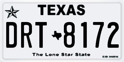 TX license plate DRT8172