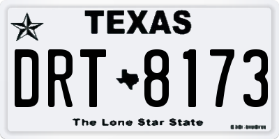 TX license plate DRT8173