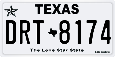 TX license plate DRT8174