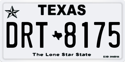 TX license plate DRT8175