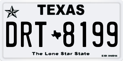 TX license plate DRT8199