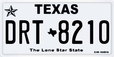 TX license plate DRT8210