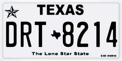 TX license plate DRT8214