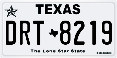 TX license plate DRT8219