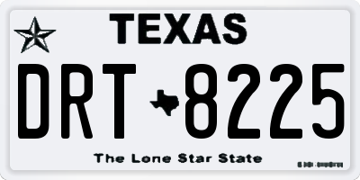 TX license plate DRT8225