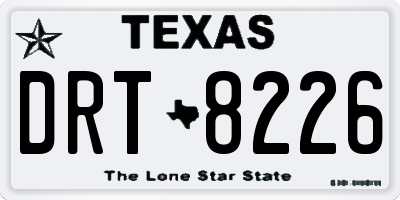 TX license plate DRT8226