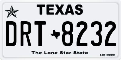 TX license plate DRT8232