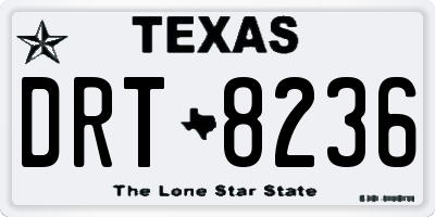 TX license plate DRT8236