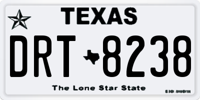 TX license plate DRT8238