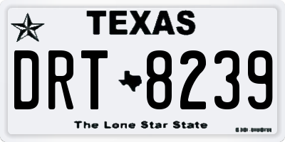 TX license plate DRT8239