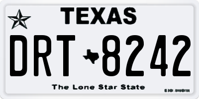 TX license plate DRT8242