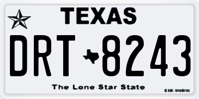 TX license plate DRT8243