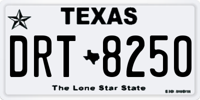 TX license plate DRT8250