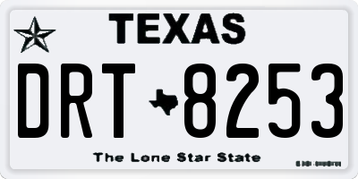 TX license plate DRT8253