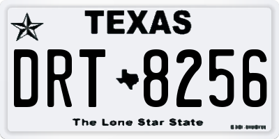 TX license plate DRT8256